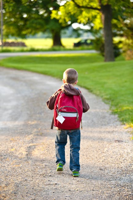 Young child with backpack